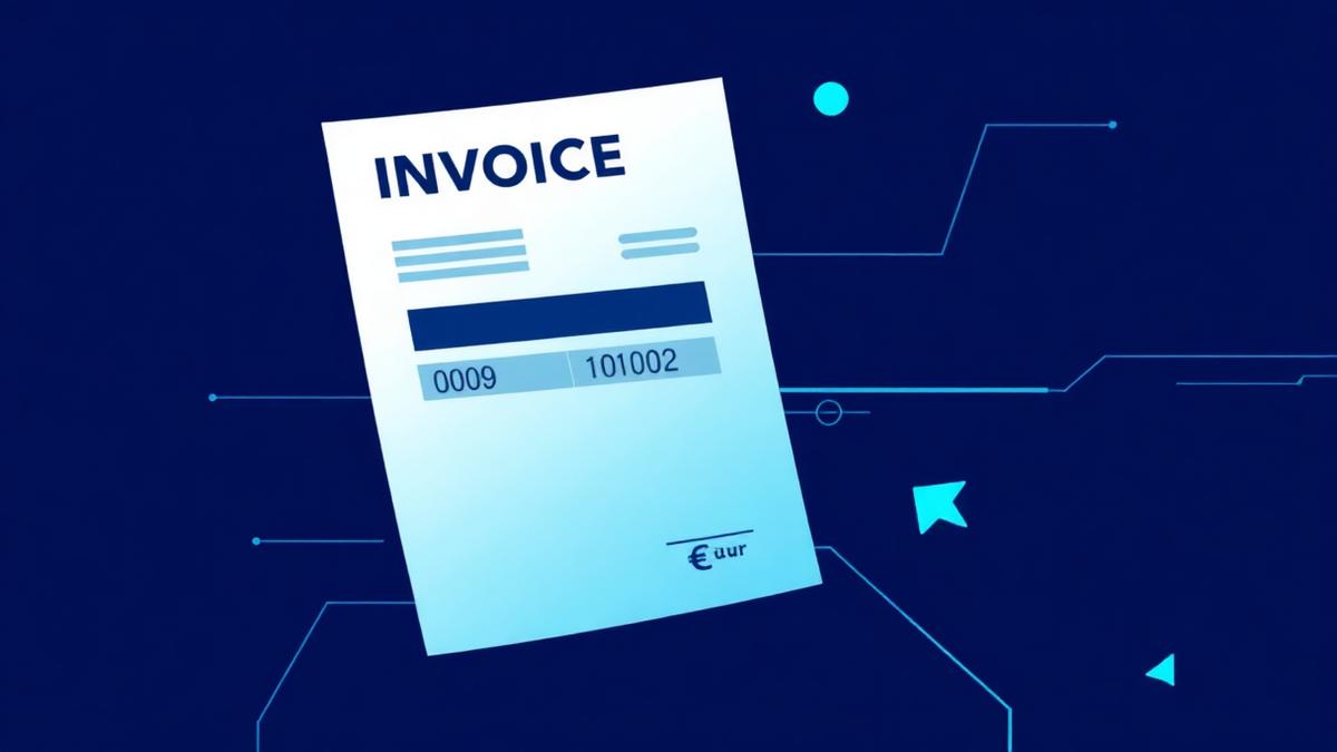 Invoice with an altered bank account field